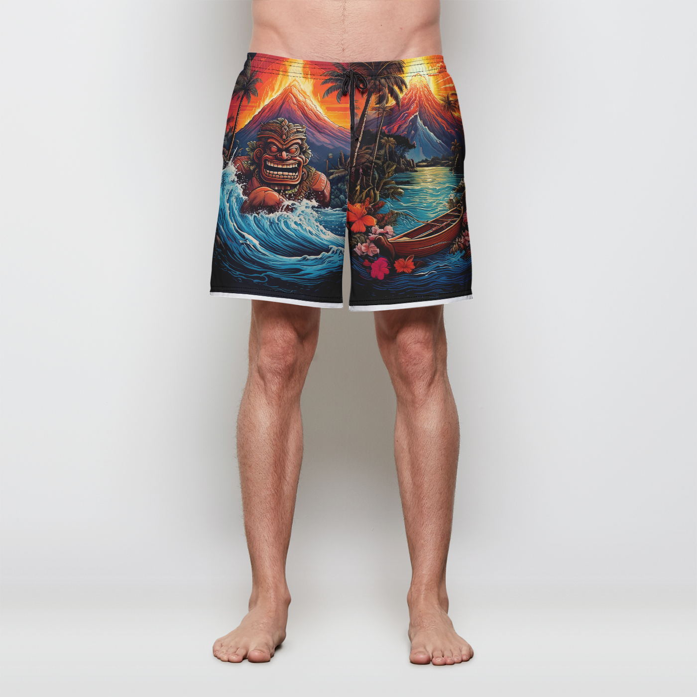 Trunks on Fire Mens Swim Trunks w/ Lining
