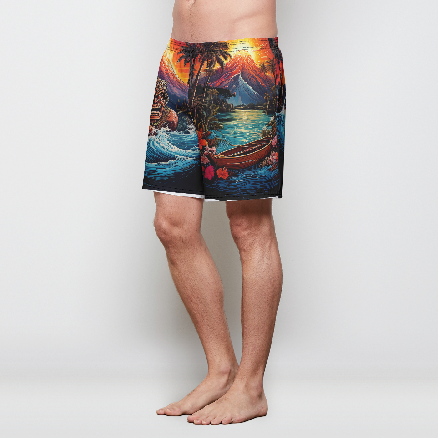 Trunks on Fire Mens Swim Trunks w/ Lining